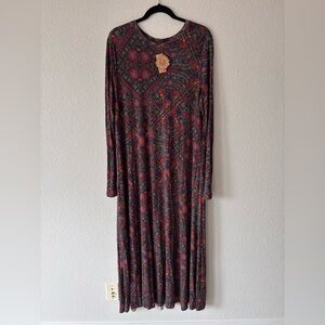 NATURAL LIFE Vibrant Patterned Long Sleeve Dress